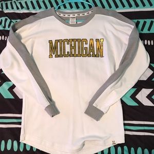 PINK Michigan Crewneck (X-Small)